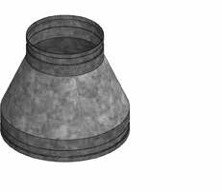 Galvanised Steel Reducer 200/150dia